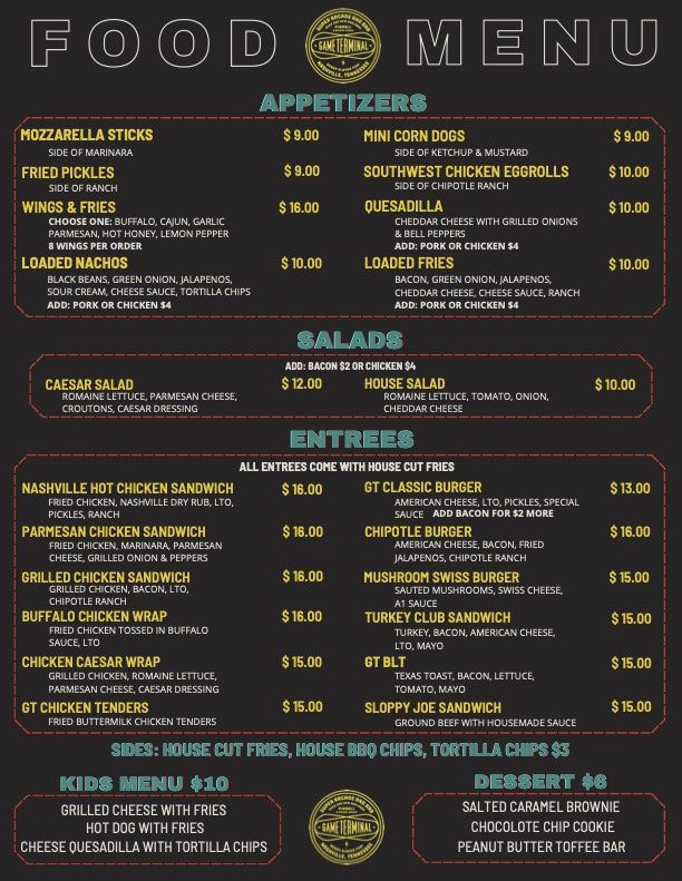 food menus