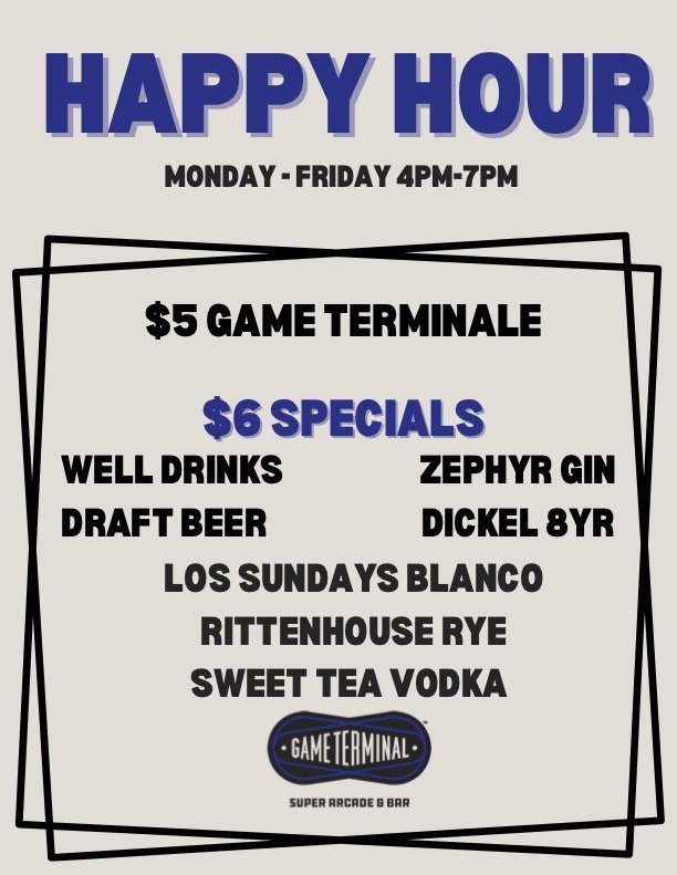 happy hour menus